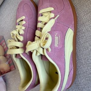 Puma Palermo Pastel Pink and yellow Sneakers